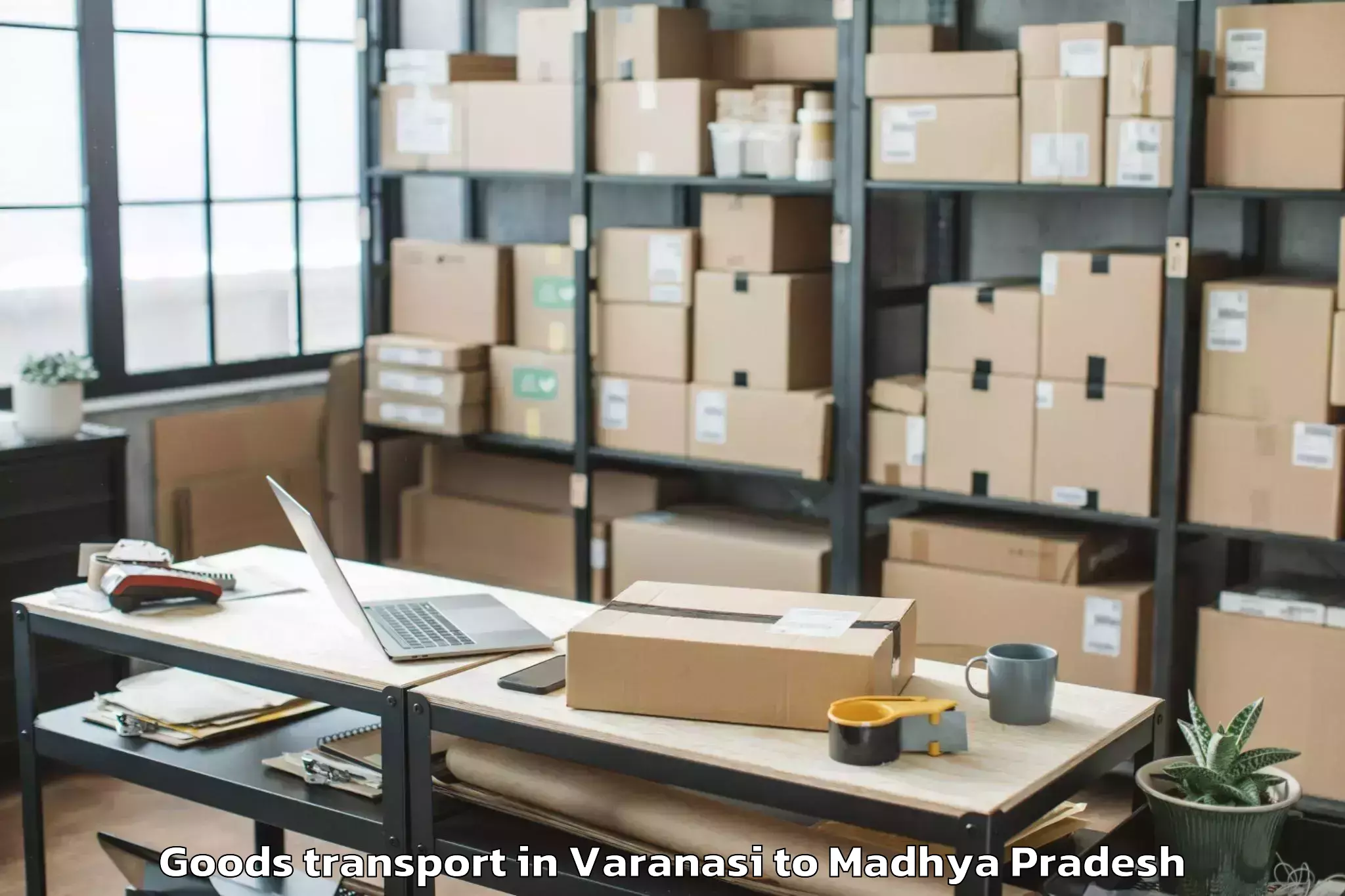 Get Varanasi to Kalapipal Mandi Goods Transport